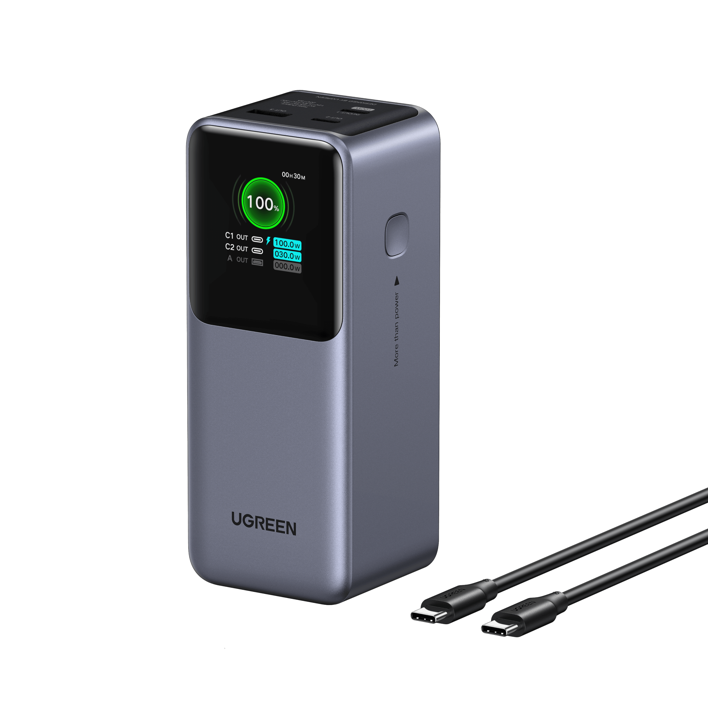 UGREEN Nexode Power Bank 20000mAh 130W with Smart Digital Display