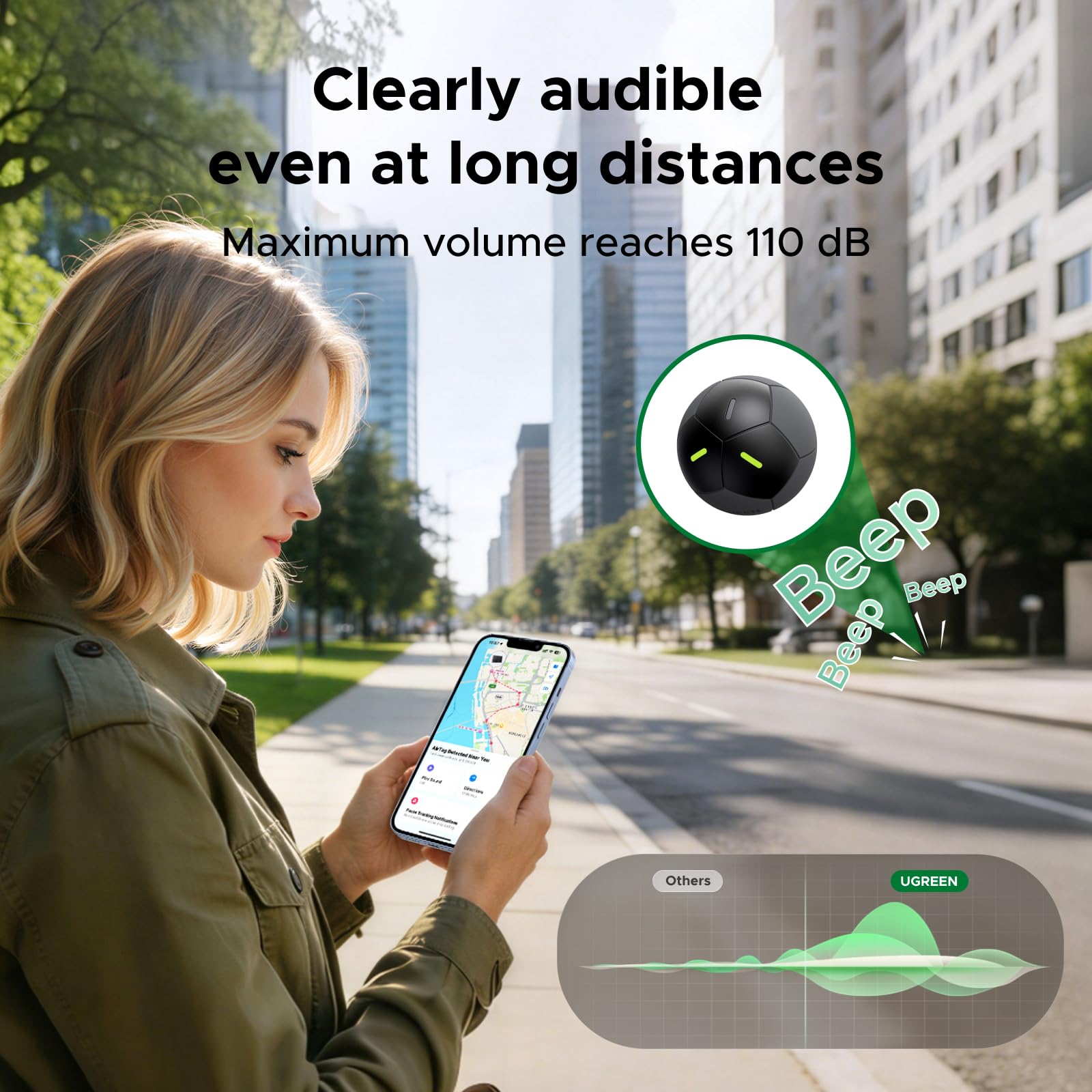 Soccer Ball UGREEN Bluetooth Tracker for Apple Find My