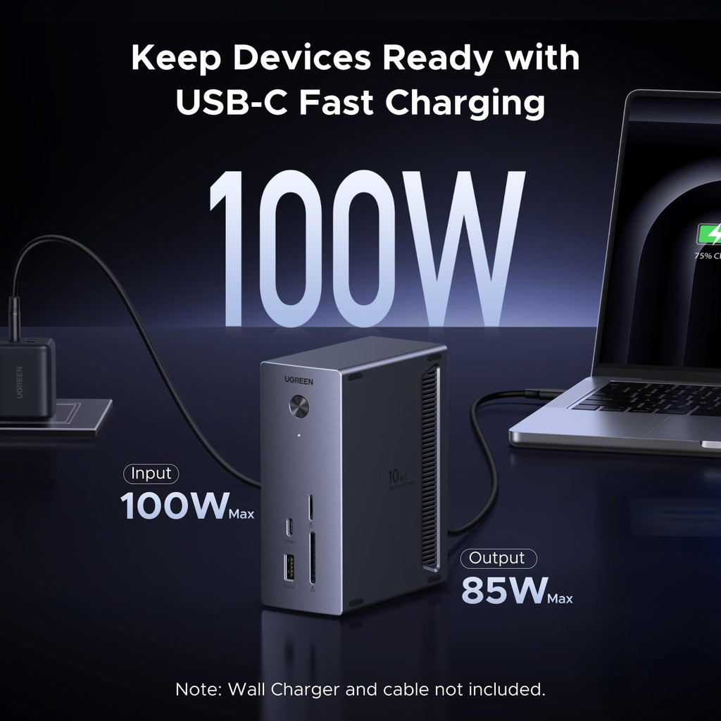 UGREEN 10-in-1 USB-C Hub with SSD Enclosure - 4K HDMI & 100W PD