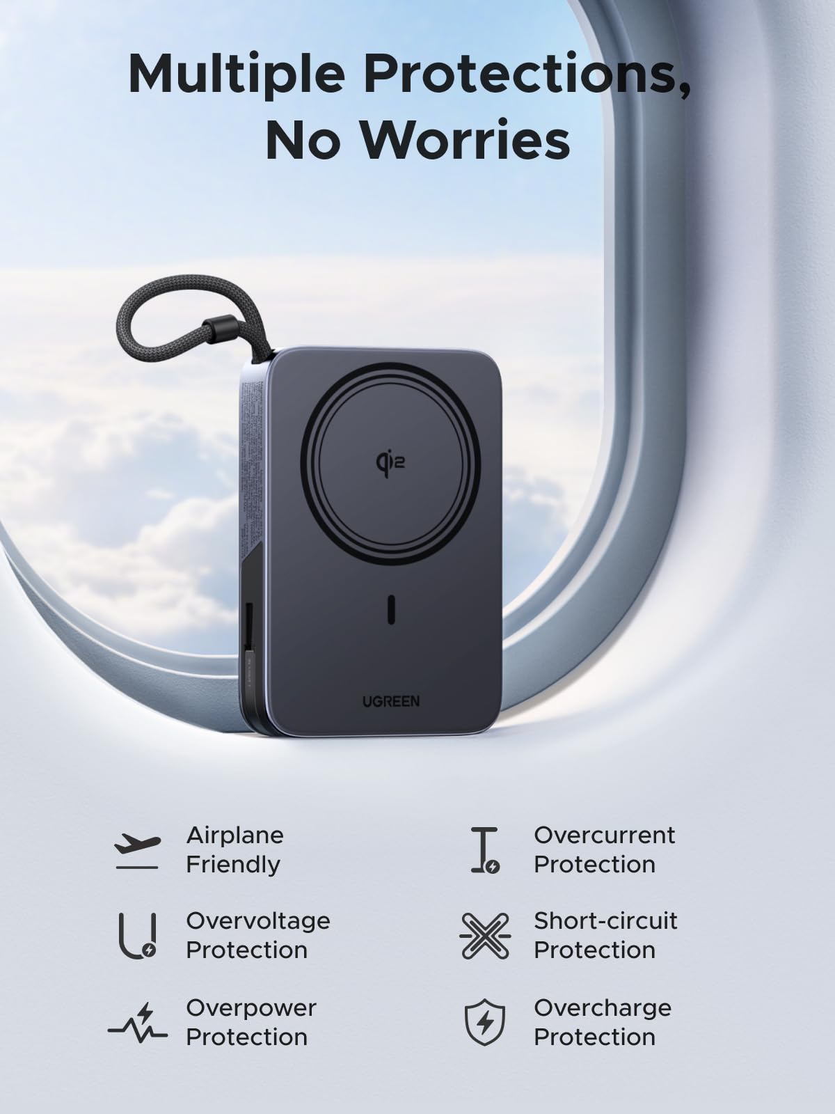 UGREEN 10000mAh Qi2 15W Magnetic Power Bank