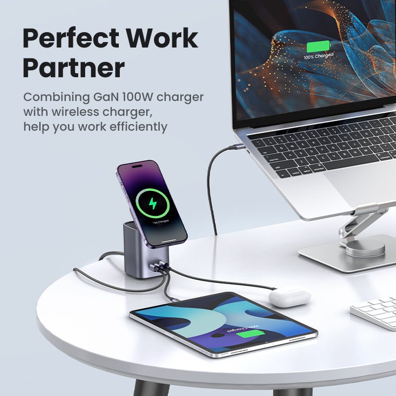 UGREEN 100W 4-Port Power Station with Qi2 Wireless Charging