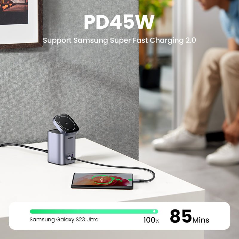 UGREEN 100W 4-Port Power Station with Qi2 Wireless Charging