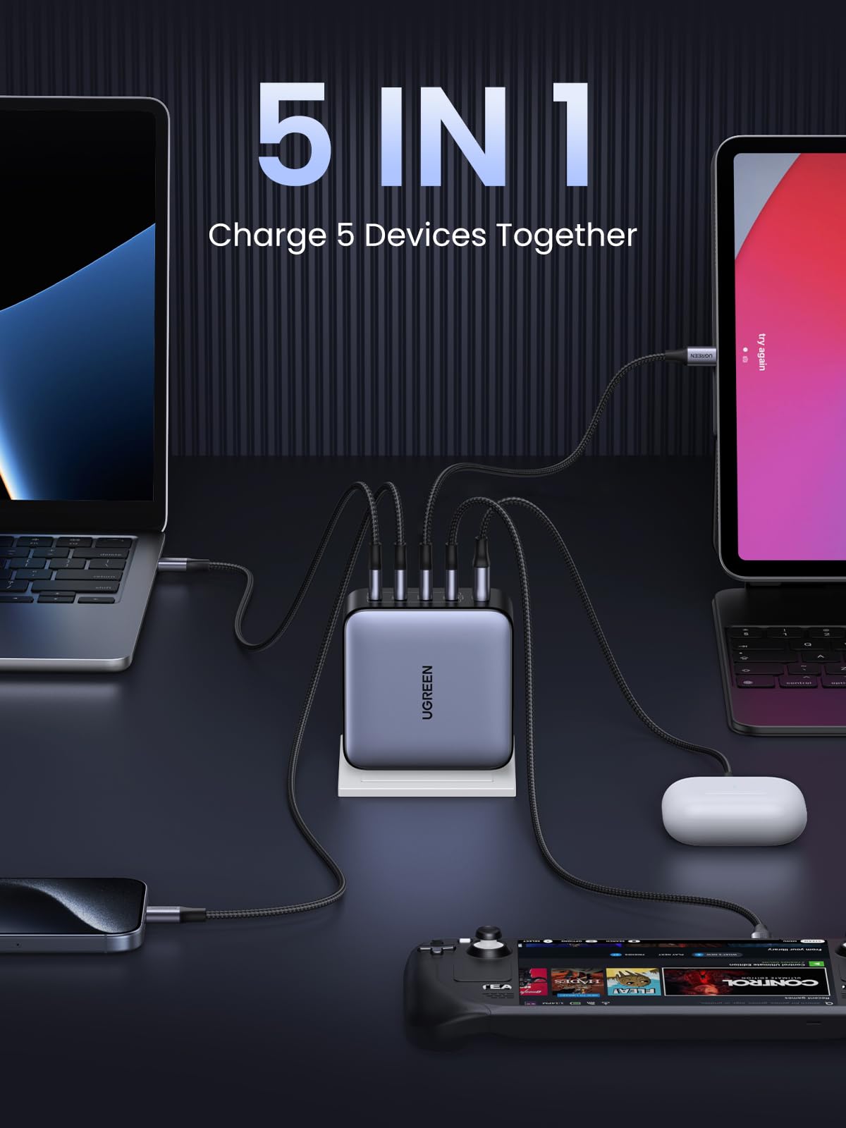 UGREEN Nexode 100W 5-Port USB-C Charger
