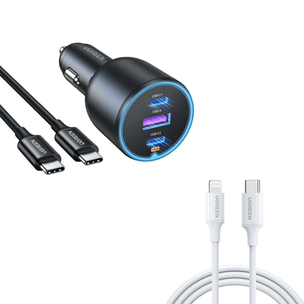 UGREEN 130W USB-C Car Charger