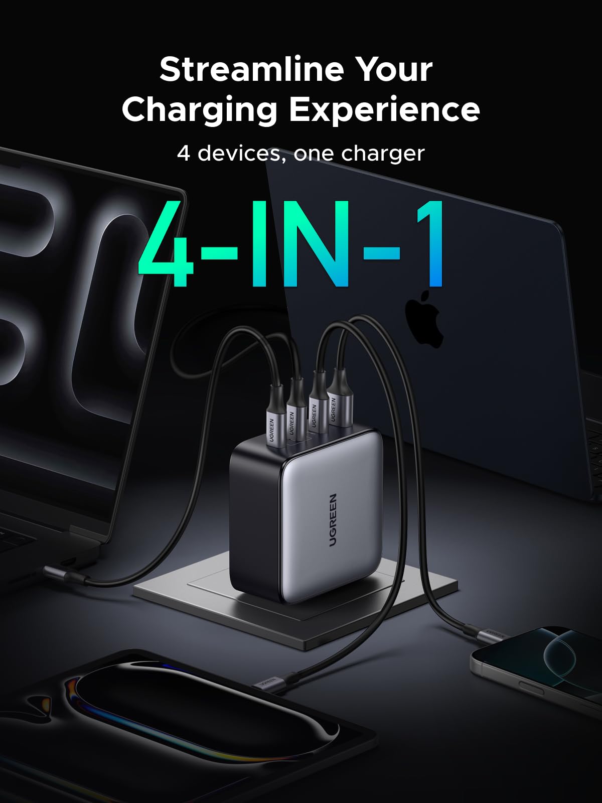 UGREEN 200W 4-Port Laptop Charger