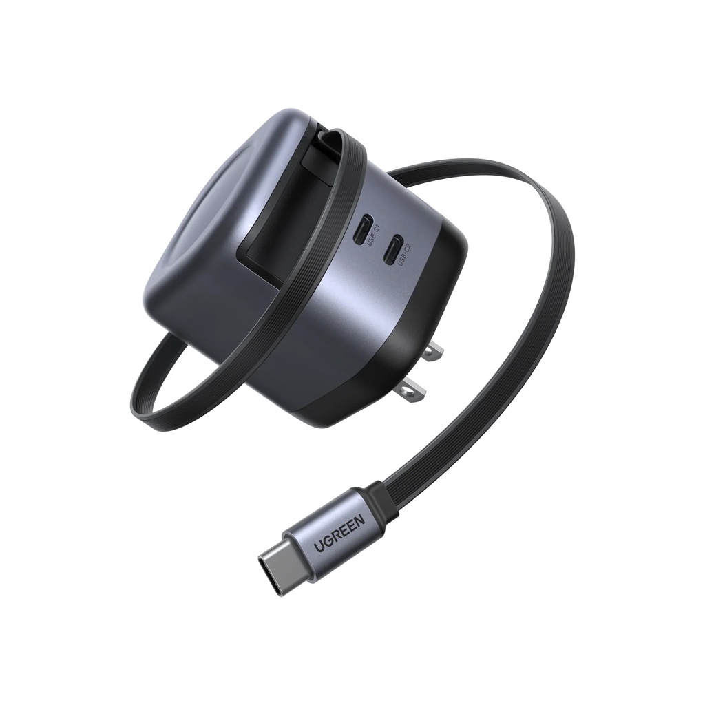 UGREEN Nexode 45W 2-Port Charger with Retractable Cable