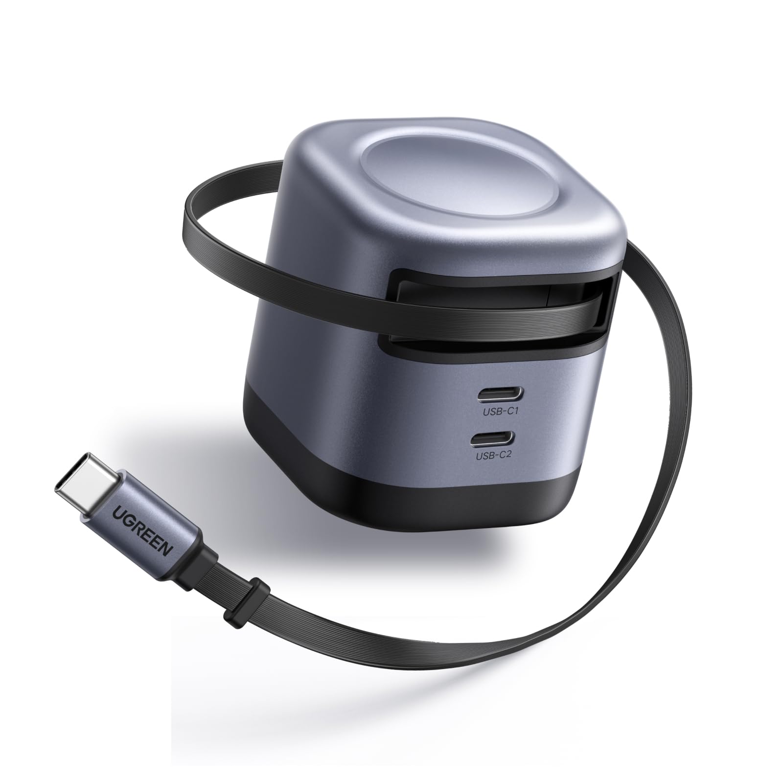 UGREEN Nexode 45W 2-Port Charger with Retractable Cable