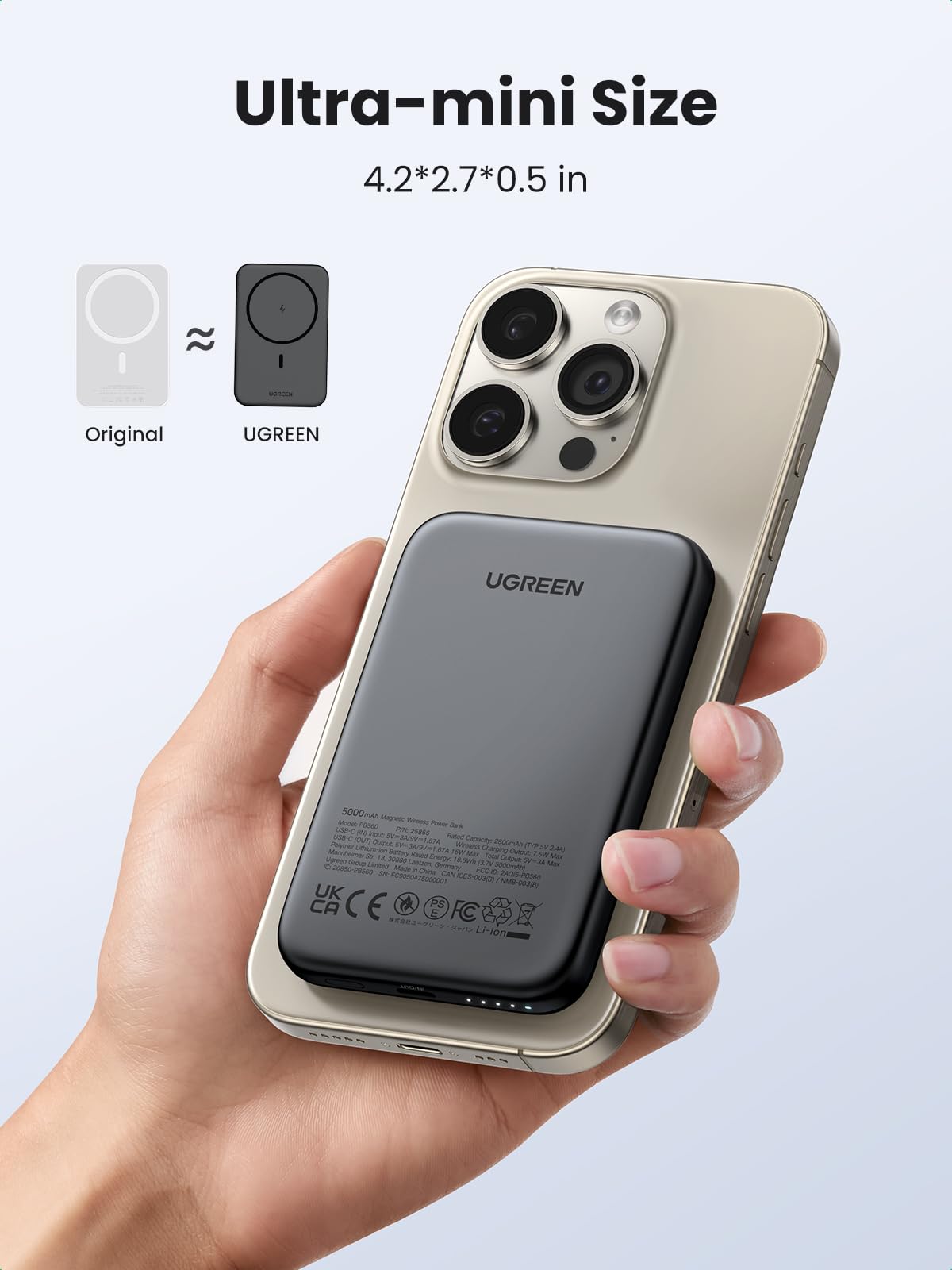 UGREEN 5000mAh MagSafe Power Bank for iPhone