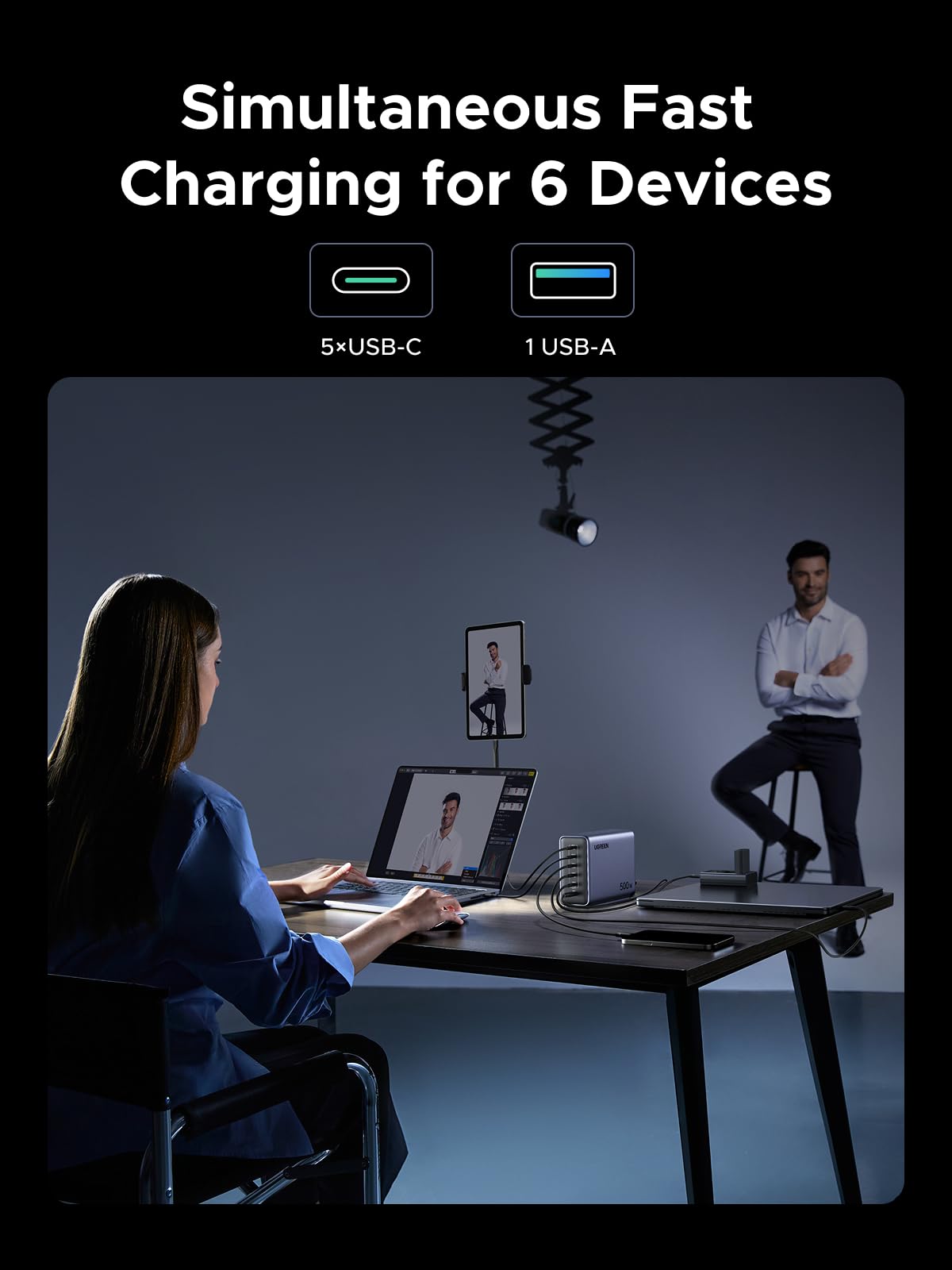 UGREEN Nexode 500W 6-Port Desktop Charger