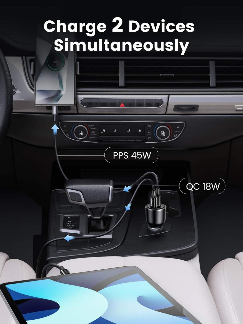 UGREEN 63W USB C Car Charger Adapter