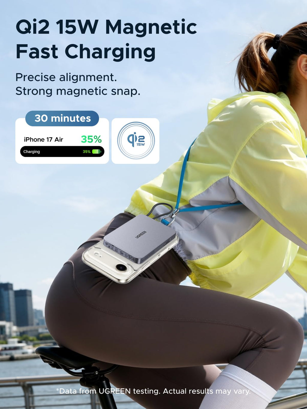 UGREEN MagFlow Air Magnetic Power Bank (10000mAh, Qi2 15W)