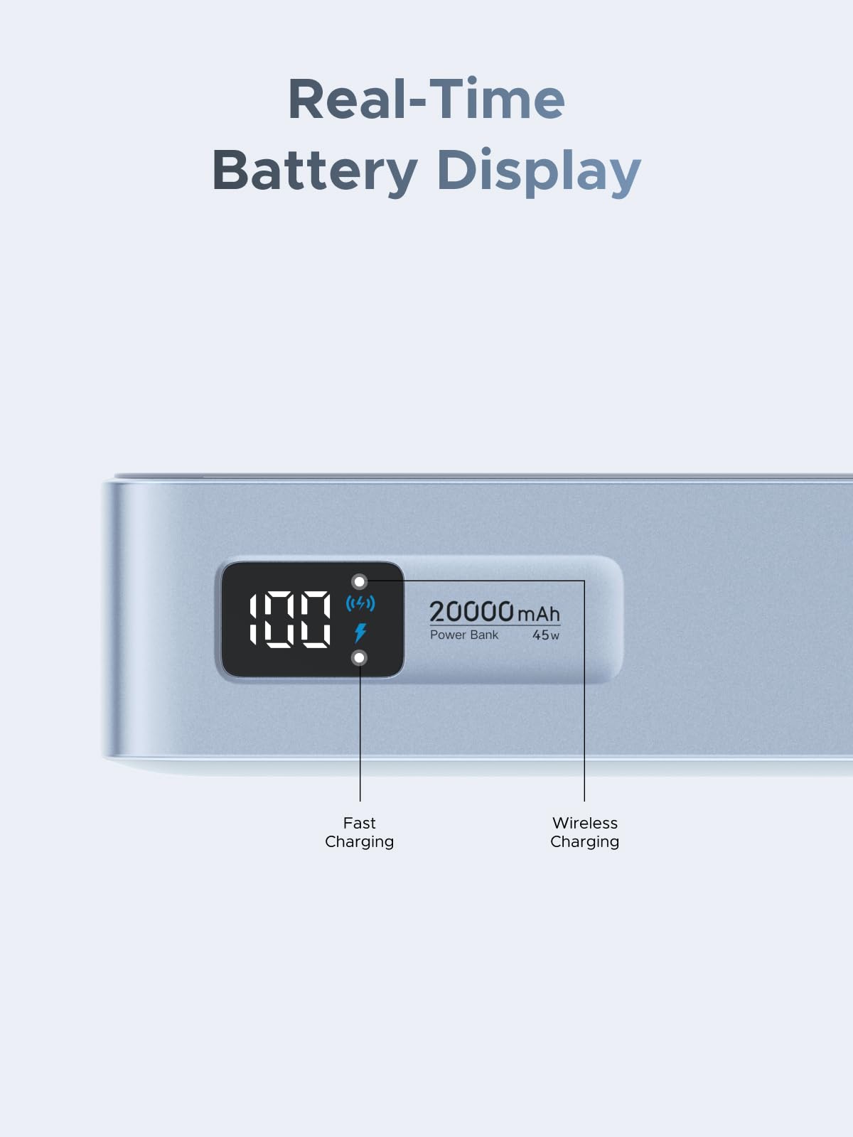 UGREEN MagFlow Magnetic Wireless Power Bank 20000mAh Qi 25W