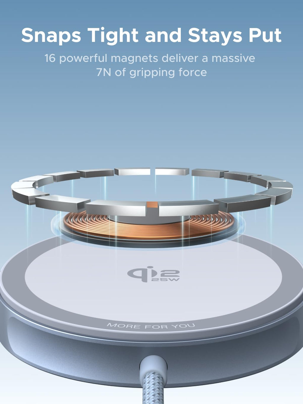 UGREEN MagFlow Magnetic Wireless Charging Pad 25W (MagSafe compatible)