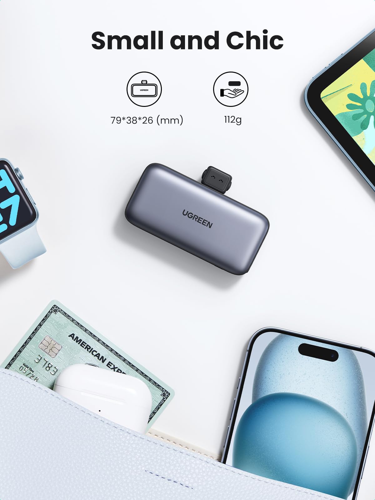 UGREEN Mini 2-Port Power Bank 5000mAh 22.5W