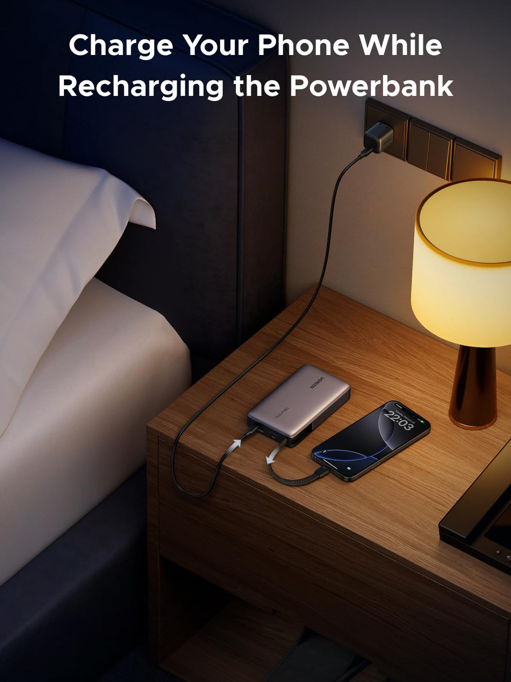 UGREEN Nexode Power Bank 20000mAh 145W with Built-in USB-C Cable