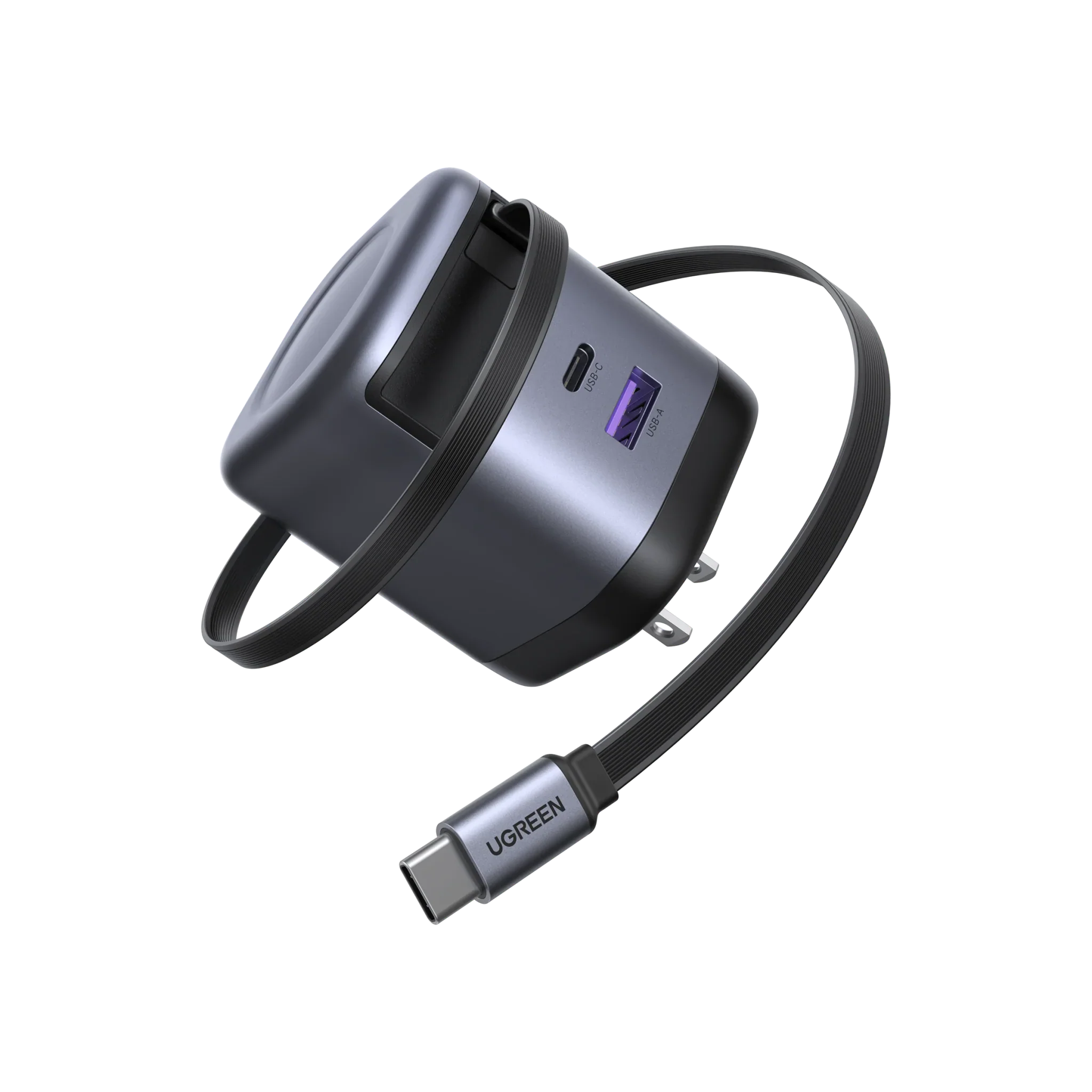 UGREEN Nexode 65W Charger with Retractable USB-C Cable