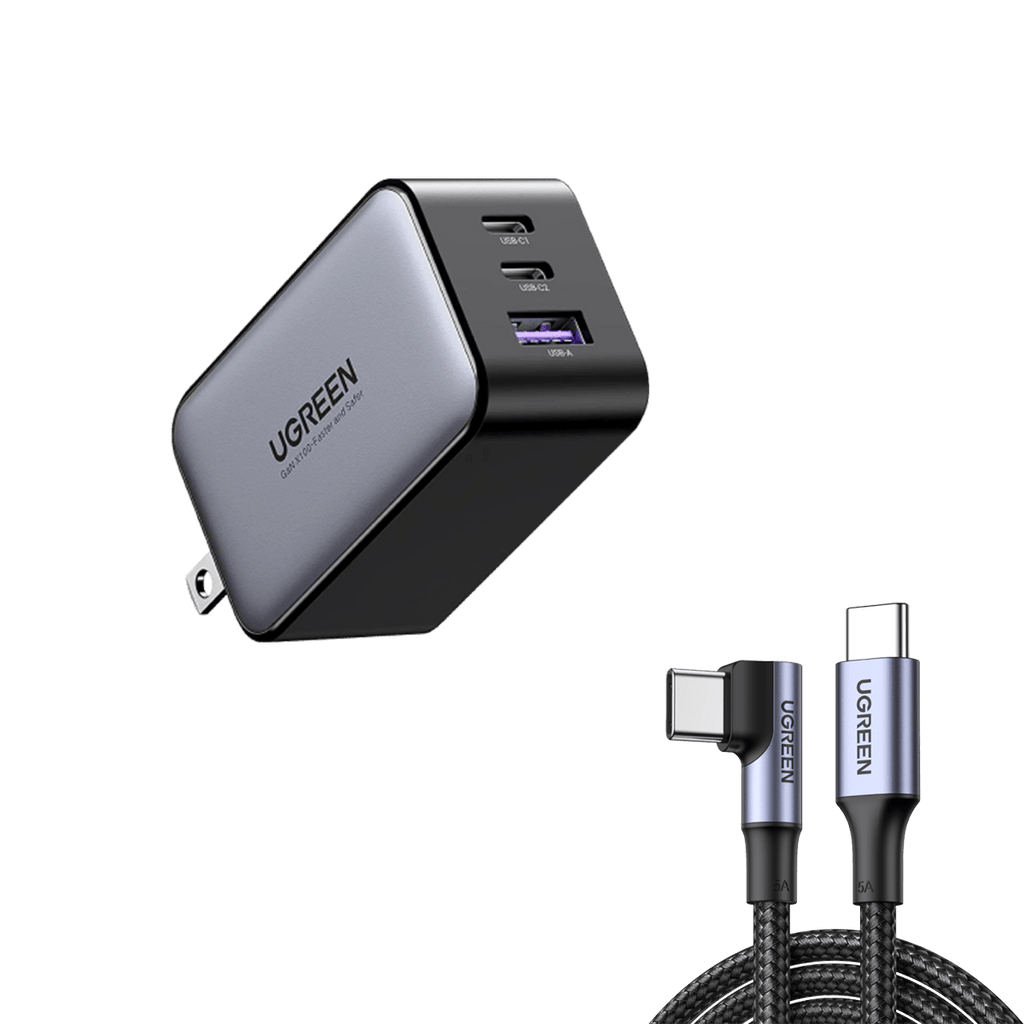 UGREEN Nexode 65W USB C GaN Charger-3 Ports Wall Charger Bundle