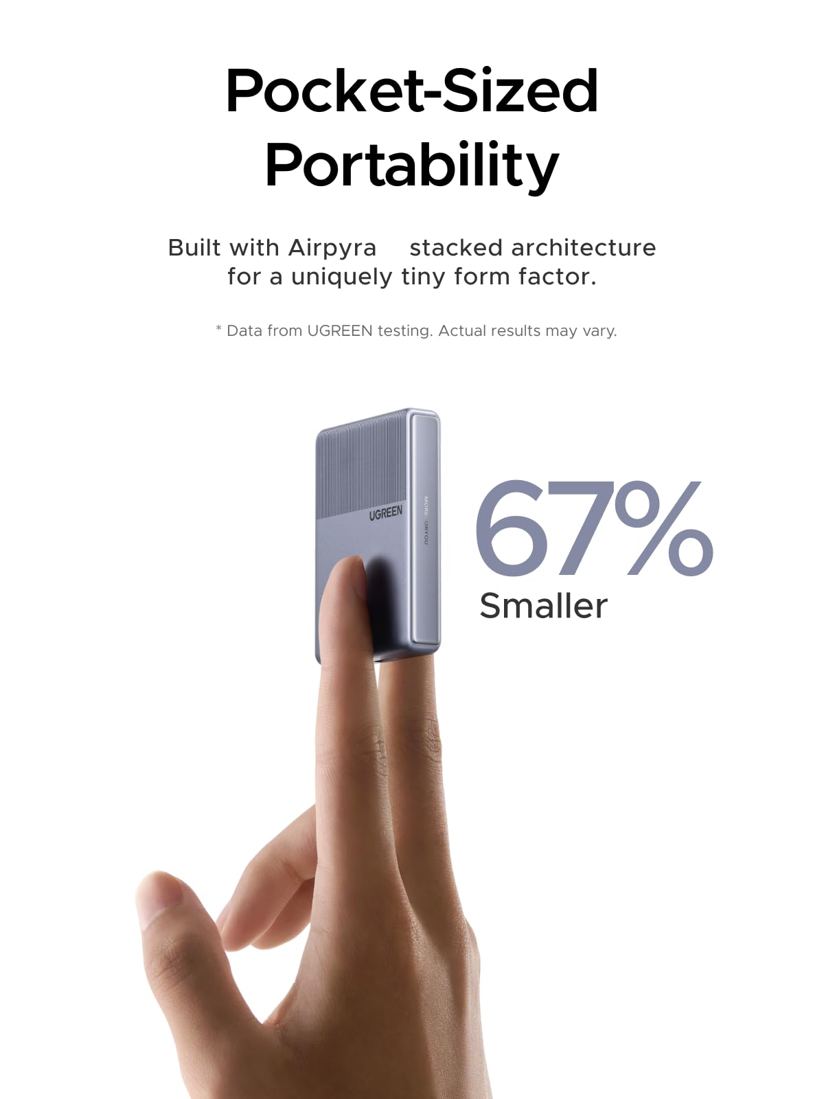 UGREEN Nexode Air Slim USB-C Charger (45W, Foldable Plug)