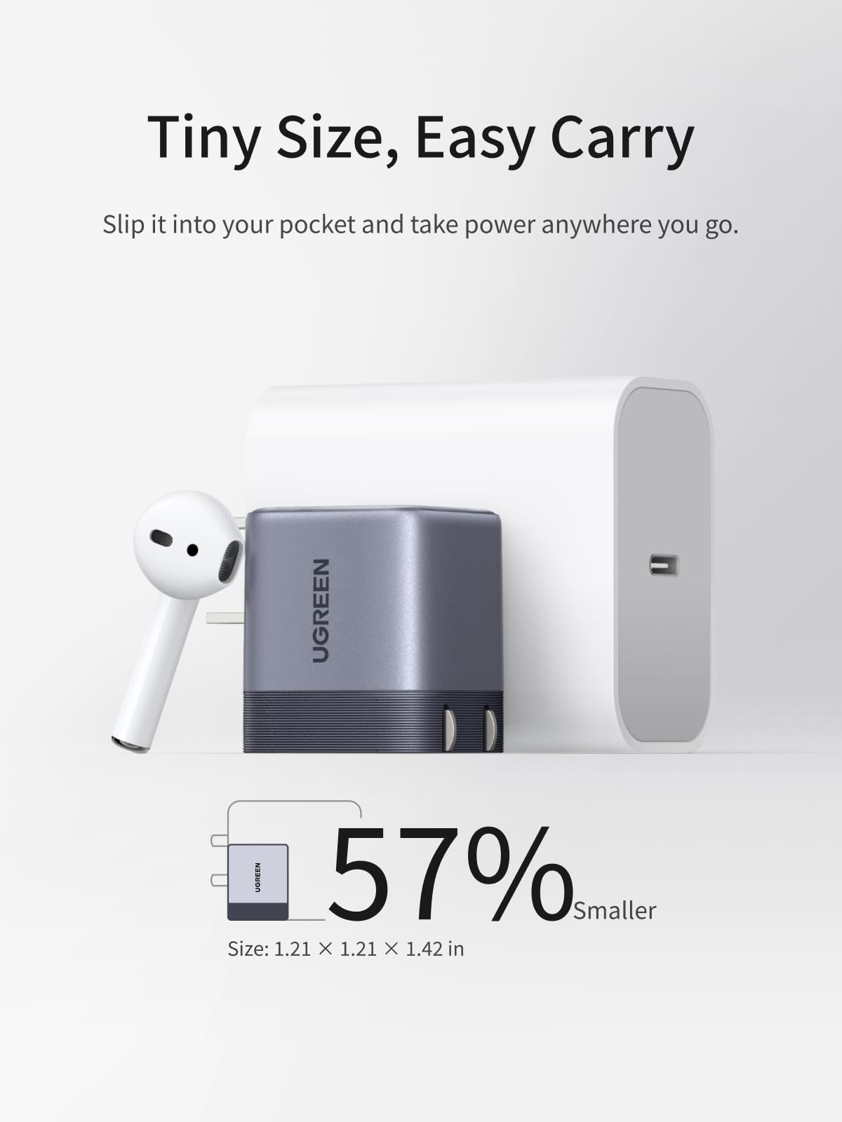 UGREEN Nexode Air USB-C Charger (45W, GaN, Foldable Plug)