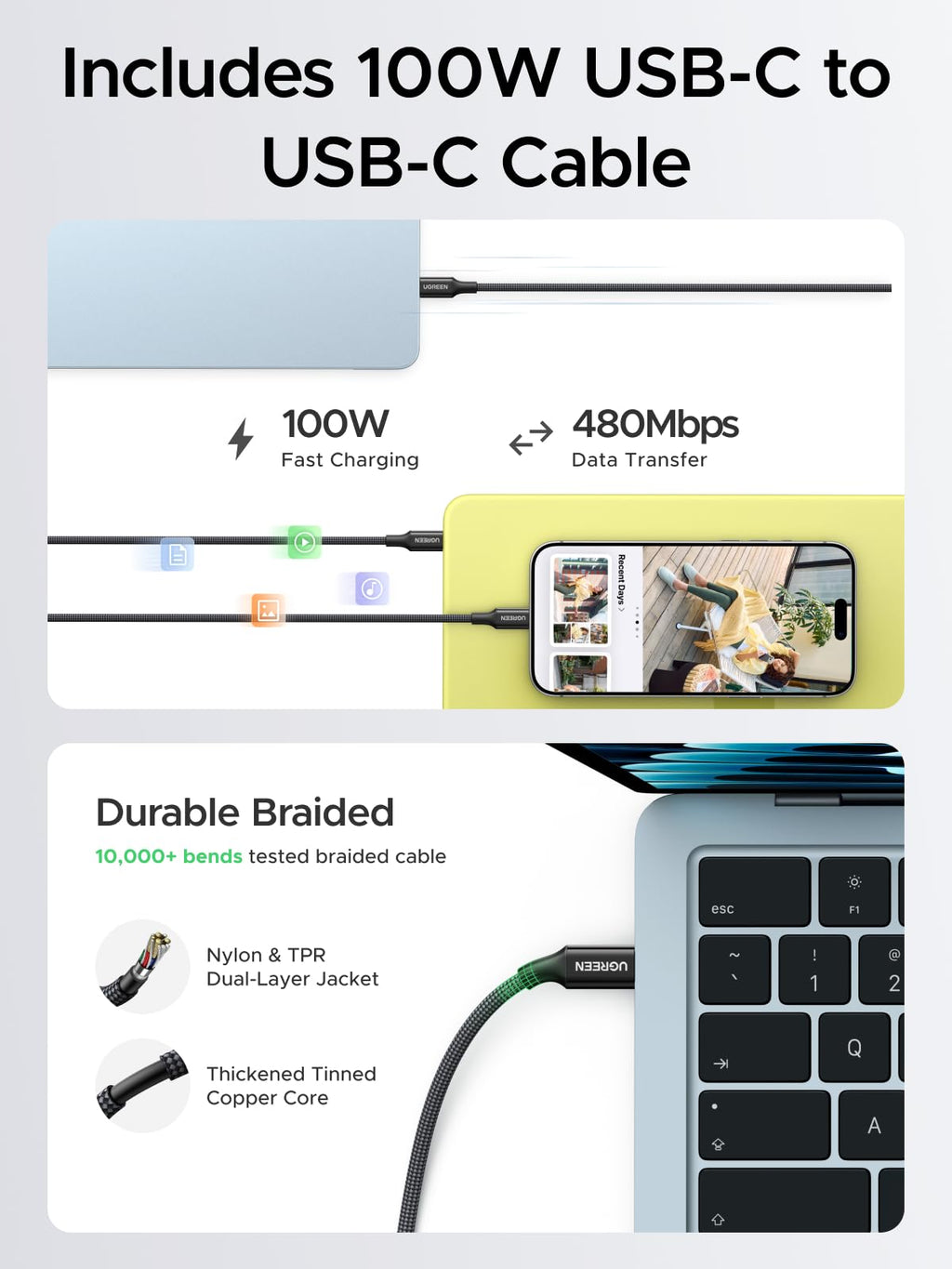 UGREEN Nexode Air USB-C Charger (65W, GaN, Foldable Plug)