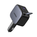 UGREEN Nexode Car Charger 145W with Retractable USB-C Cable