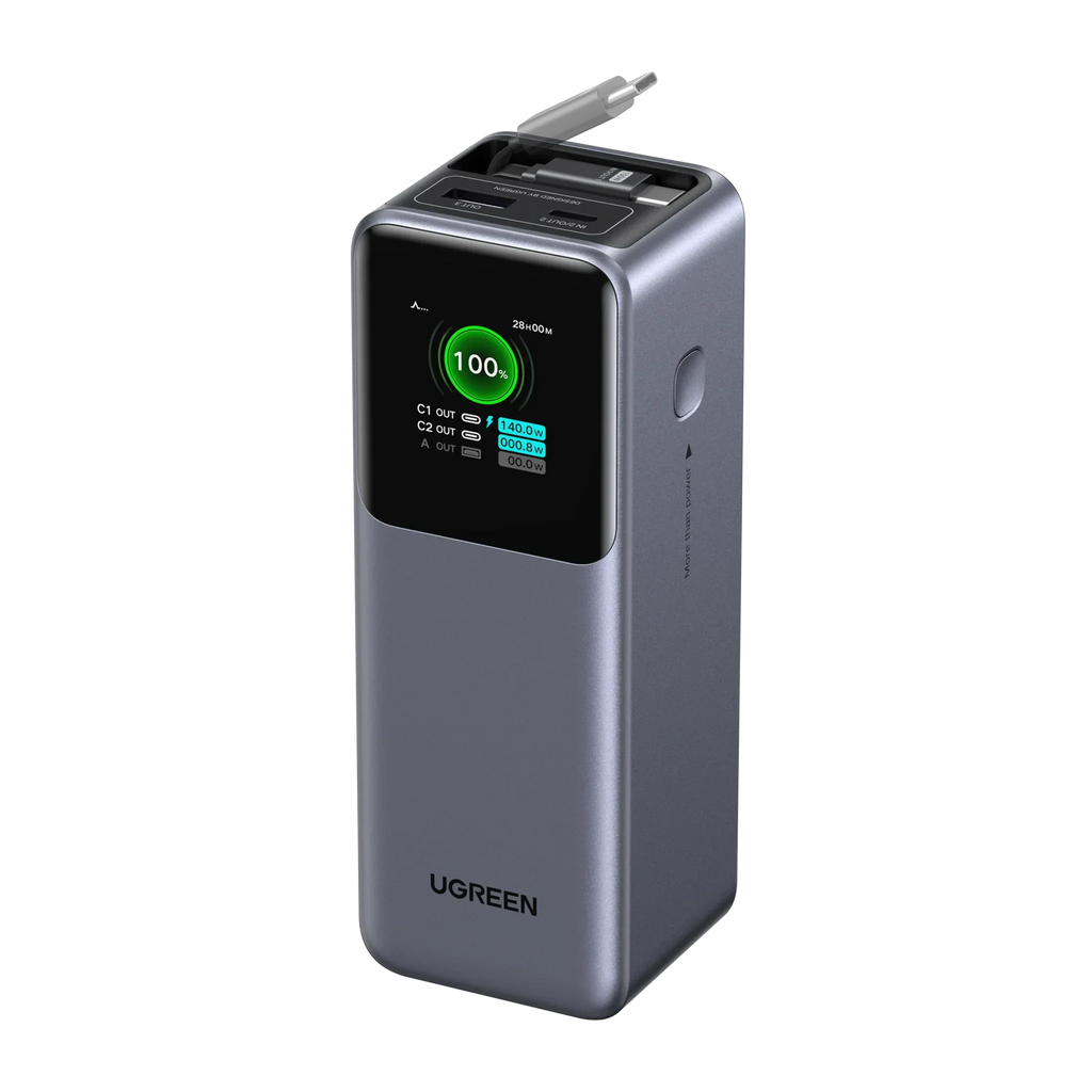 UGREEN Nexode Power Bank 20000mAh 165W with Retractable USB-C Cable