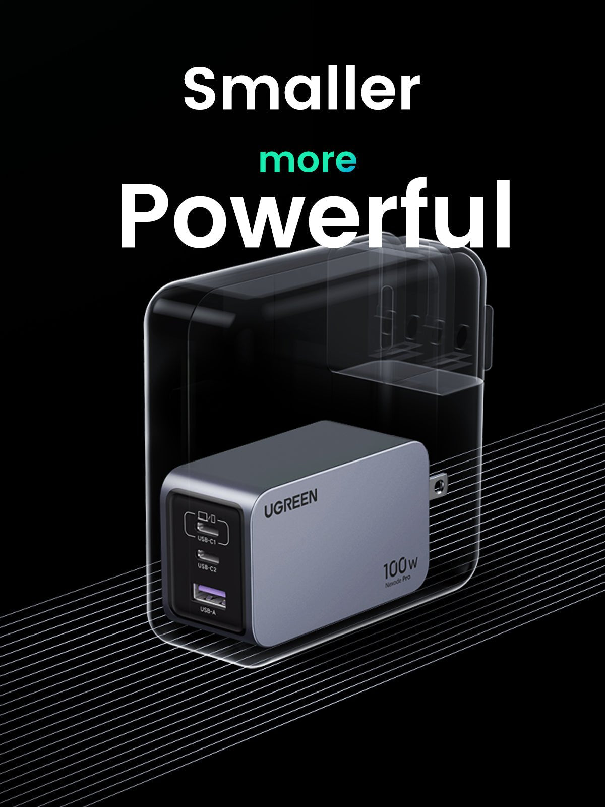 UGREEN Nexode Pro 100W 3-Port Charger