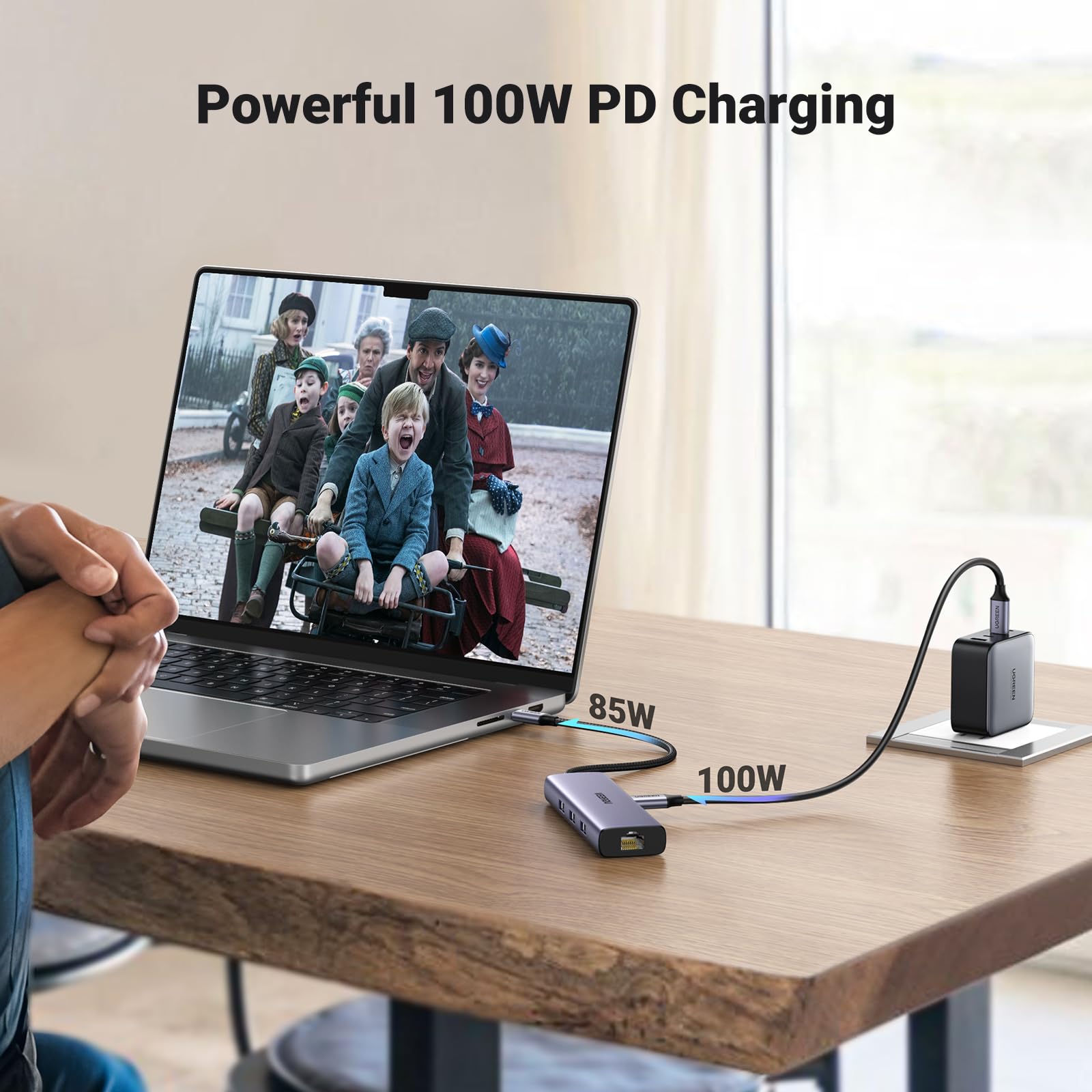 UGREEN Revodok 6 in 1 USB C Hub Gigabit Ethernet Adapter with 4K HDMI