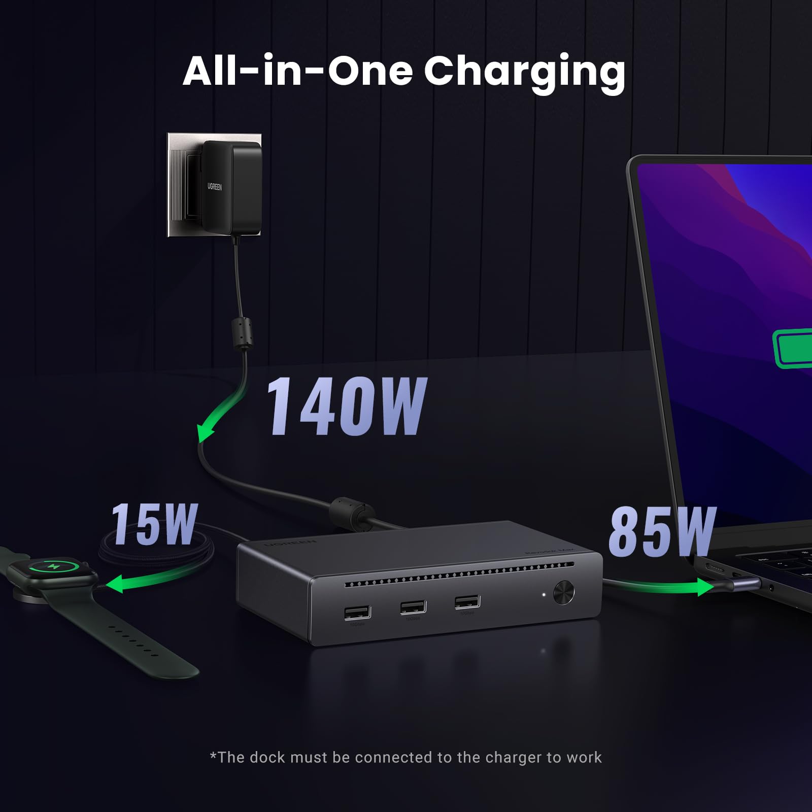 8-in-1 Thunderbolt Docking Station + USB-C Cable