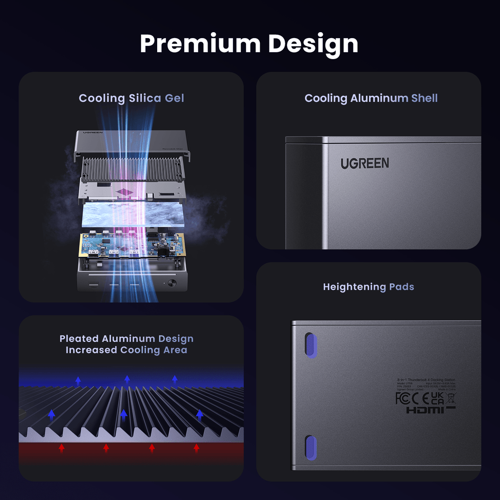 8-in-1 Thunderbolt Docking Station + USB-C Cable