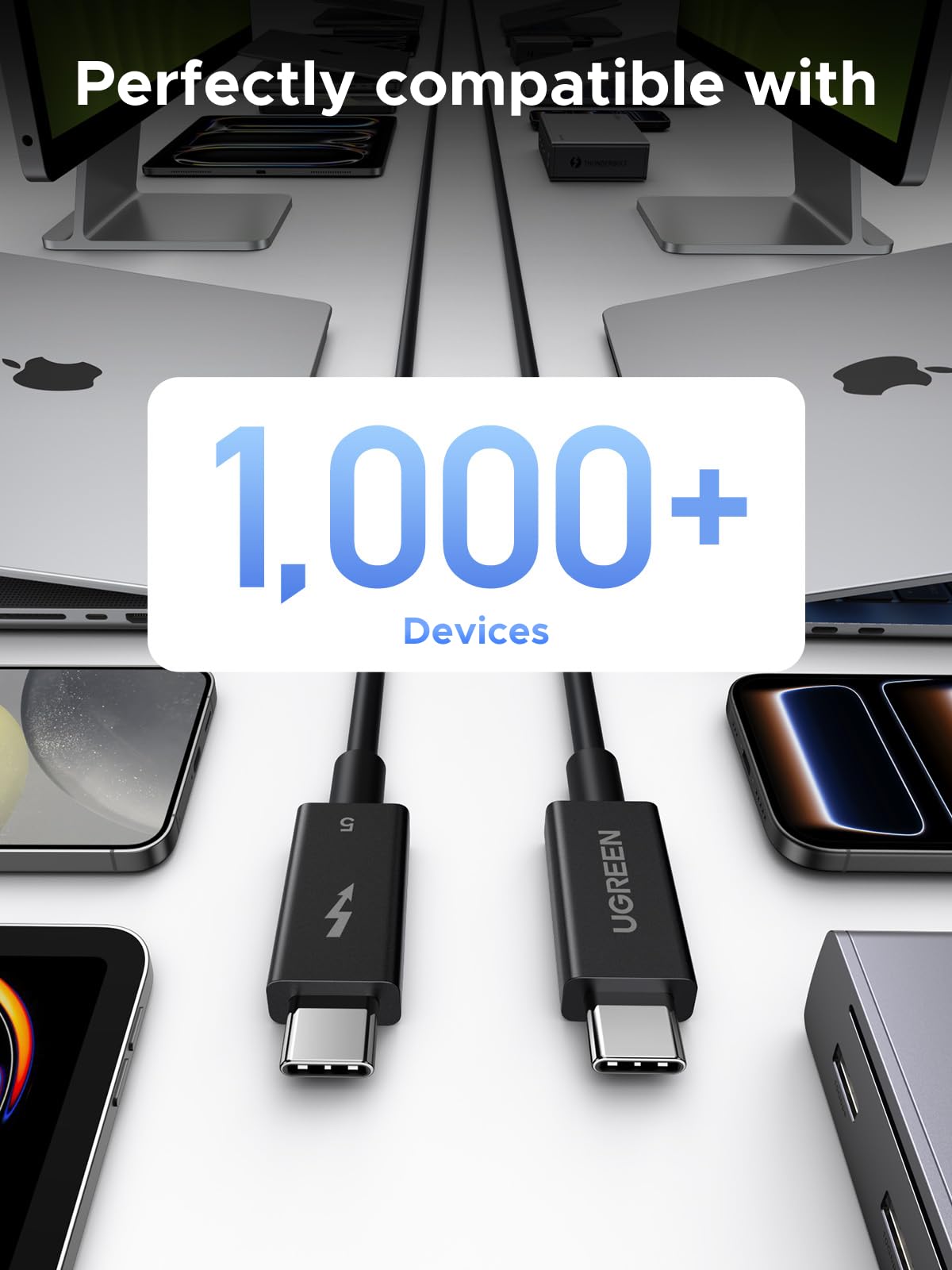 UGREEN Thunderbolt 5 USB-C Cable, 80Gbps & 240W