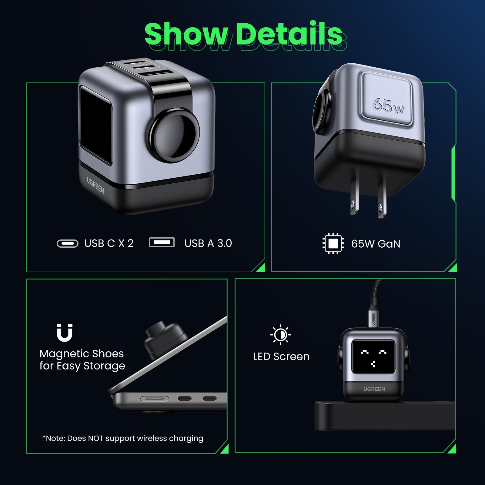 UGREEN Uno 65W 3-Port Charger