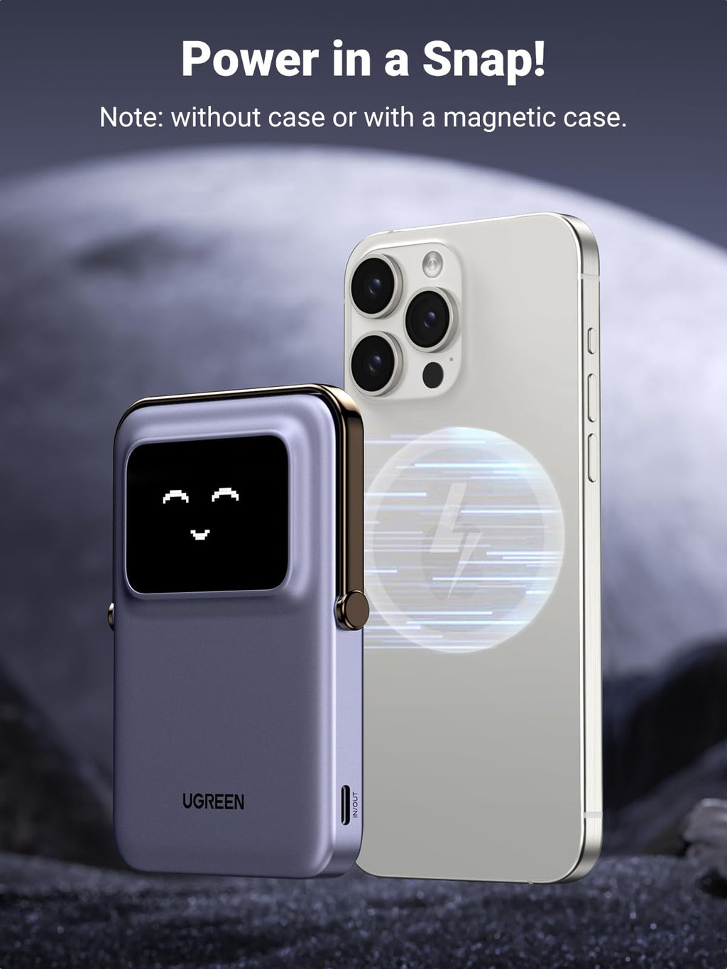 UGREEN Uno Magnetic Wireless Power Bank 5000mAh Qi 7.5W