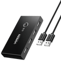 UGREEN USB 2.0 Switch 2 In 4 Output USB KVM Switch