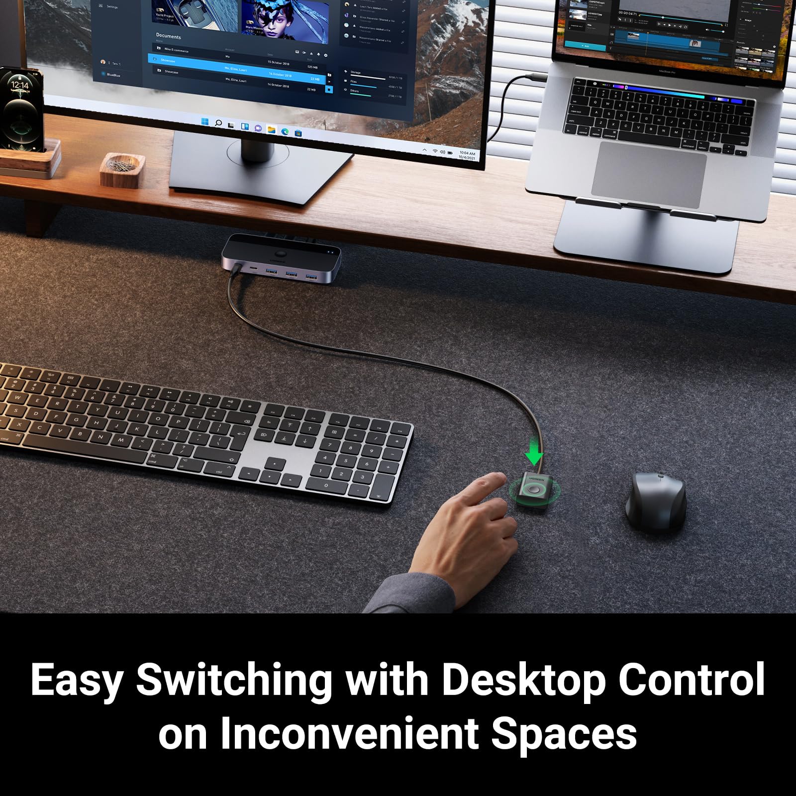 UGREEN USB 3.0 Switch 2 Computers Sharing USB C & A Devices