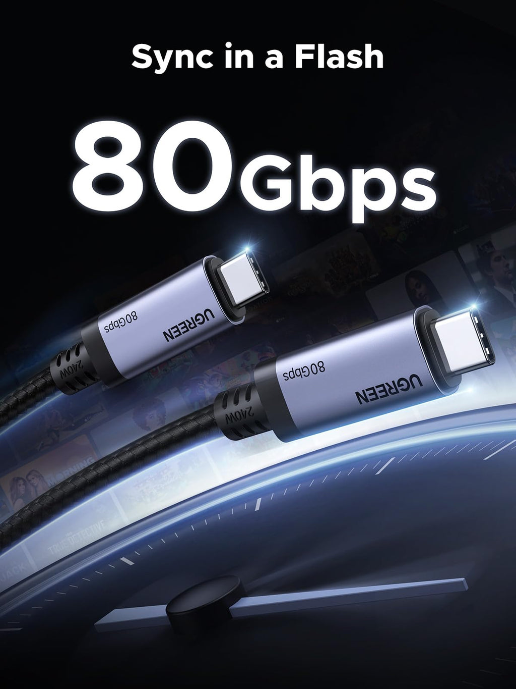 UGREEN USB4 Gen4 240W USB-C to USB-C Cable